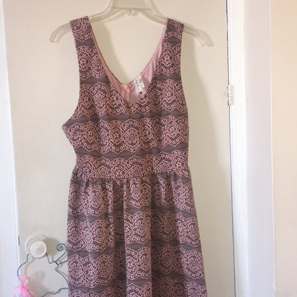 Light pink & black dress